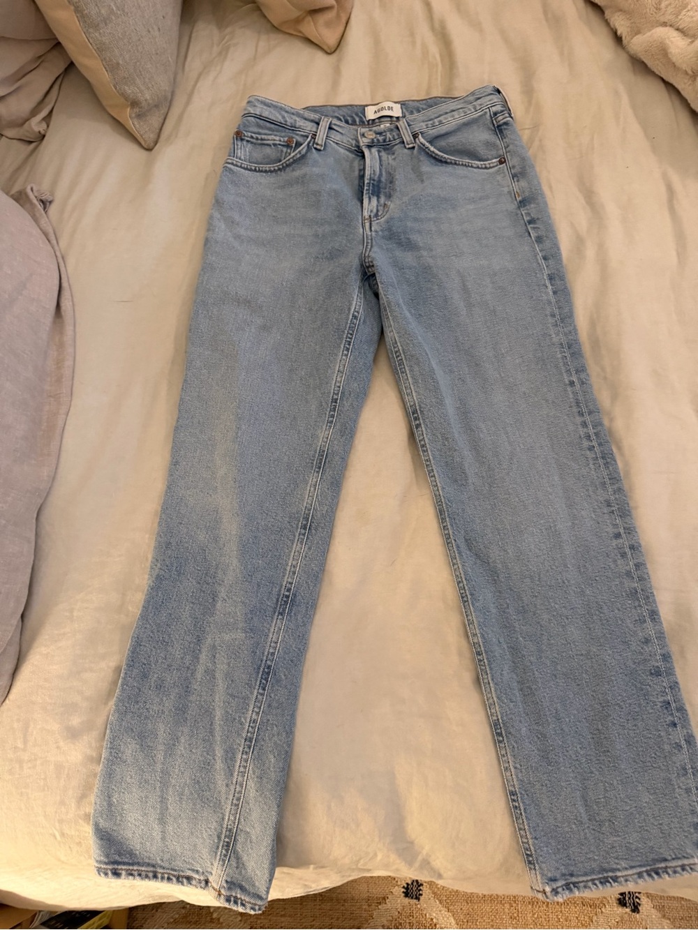 Agolde Light Blue Straight-Leg Women’s Jeans